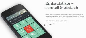 Einkaufsliste erstellen für Lebensmittel